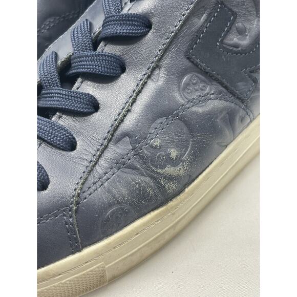 GFore Men 10 Debossed Quarter G Twilight Blue Leather Street Chukka Sneakers - Picture 4 of 13